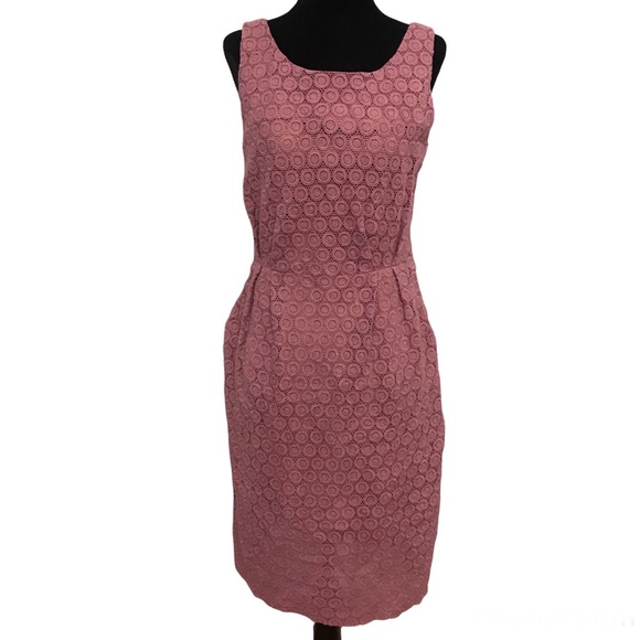 Maeve Dresses & Skirts - Maeve Anthropologie Purple Crochet Lace Overlay Sleeveless lined dress s…